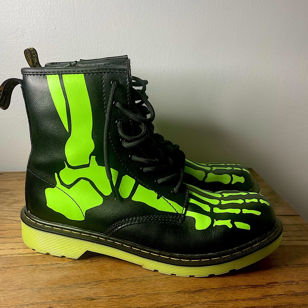 RARE Dr. Marten Skelly Skeleton Boots - GLOW IN THE DARK
